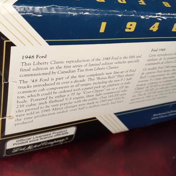 NIB 1948 FORD Can Tire Die Cast Collector Bank Liberty 🇨🇦 $12.50 Shipping 🇨🇦 - Picture 10 of 16